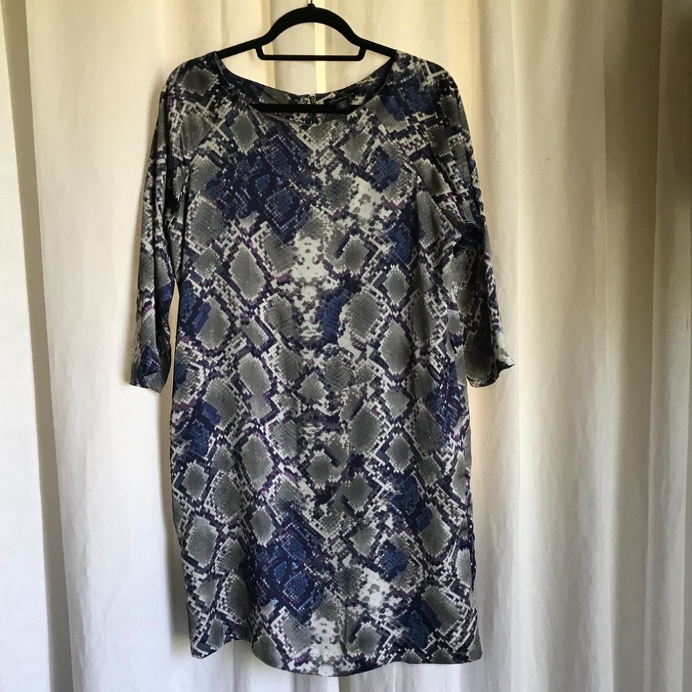 Kenneth Cole Shift Dress Graphic Reptile Print